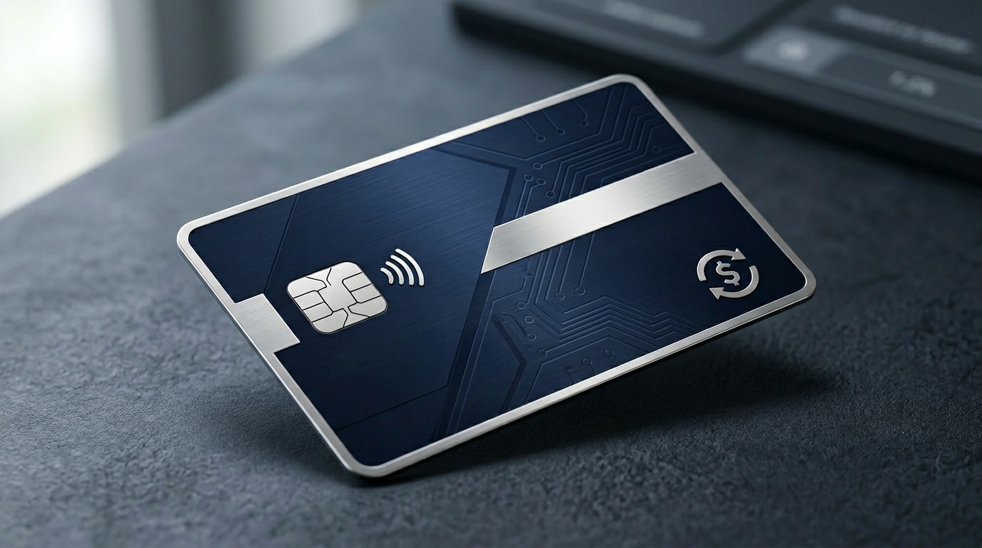 Generic blue rebuilding credit card artwork