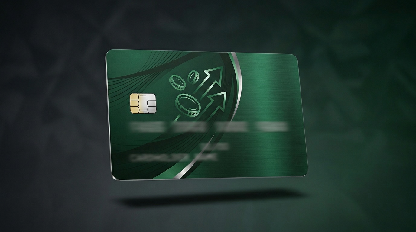 Generic dark green unsecured credit card artwork