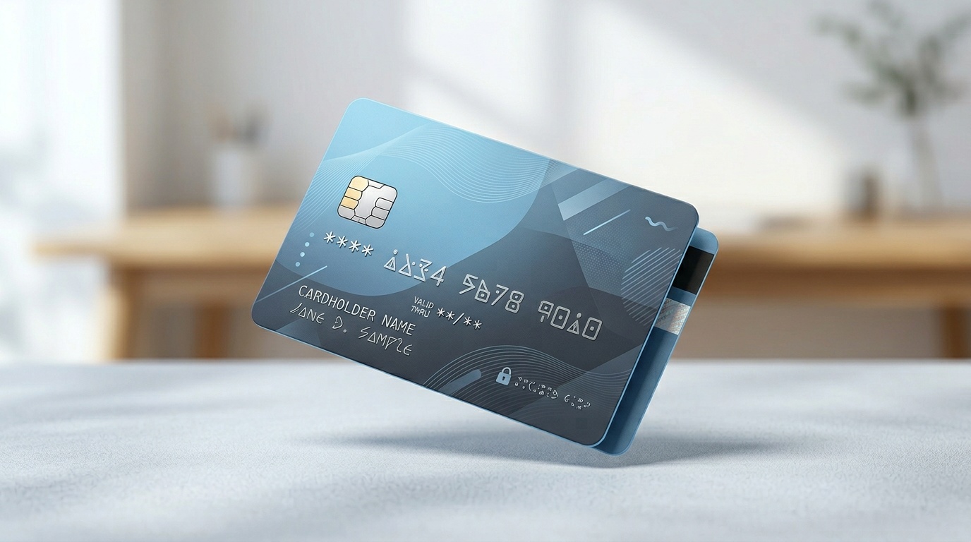 Generic sky blue secured card artwork